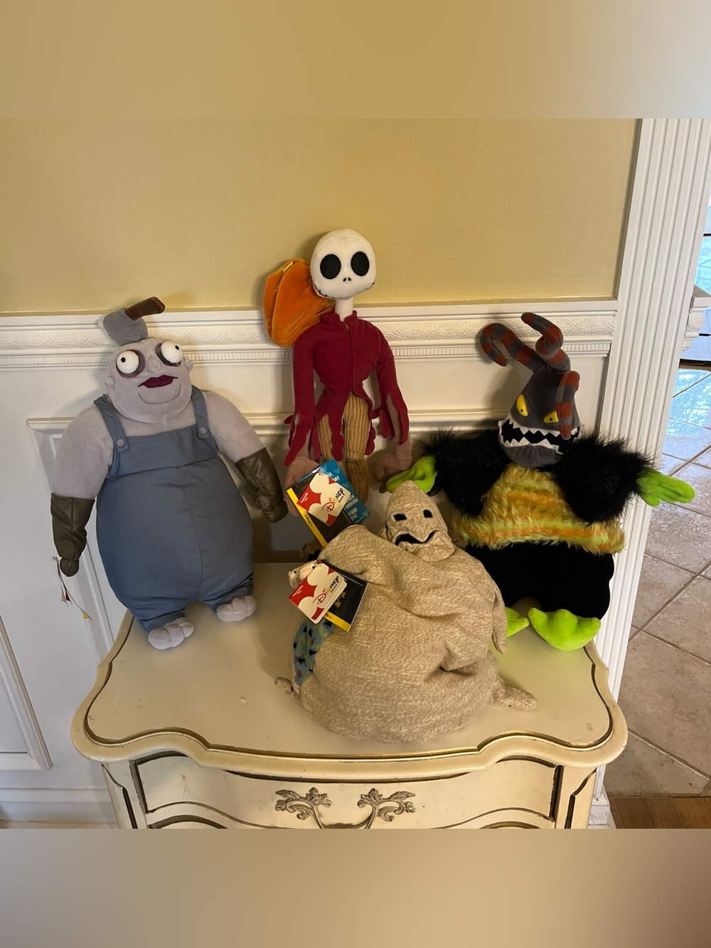 Vintage NWT Nightmare Before Christmas plush dolls -Jack,Behemoth,Oogie,Monster